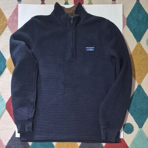 L.L.Bean Men's Lakewashed Double-Knit Quarter-Zip Pullover